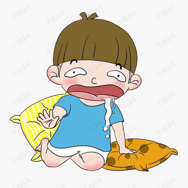 爱吃的小男孩的素材免抠流口水贪吃垂涎三尺卡通手绘吃货嘴贪