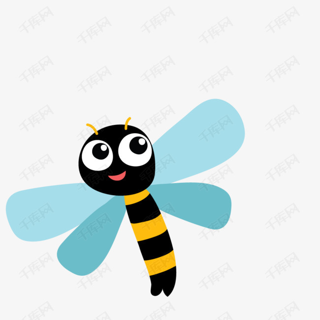 卡通可爱小动物装饰设计动物头像蜜蜂