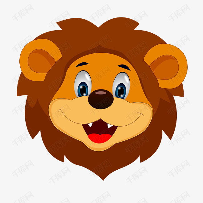 棕色卡通狮子头像素材图片免费下载_高清psd