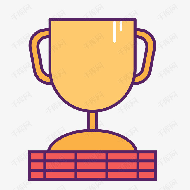 卡通棒棒哒矢量奖杯