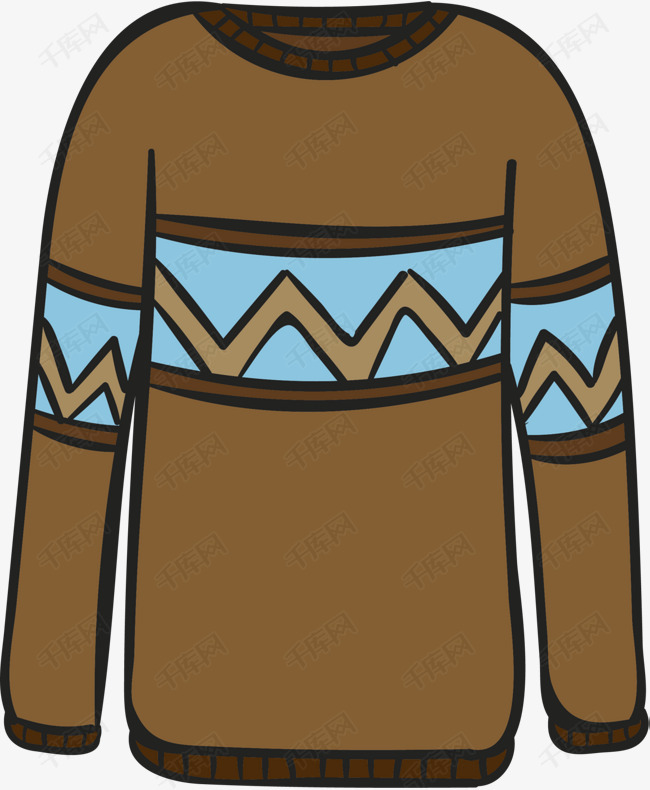 冬季卡通棕色毛衣的素材免抠冬季毛衣长袖毛衣冬天毛衣卡通毛衣温暖