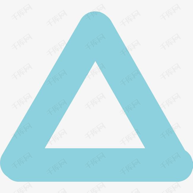 矢量图水彩蓝色三角形的素材免抠矢量图水彩卡通蓝色三角形设计