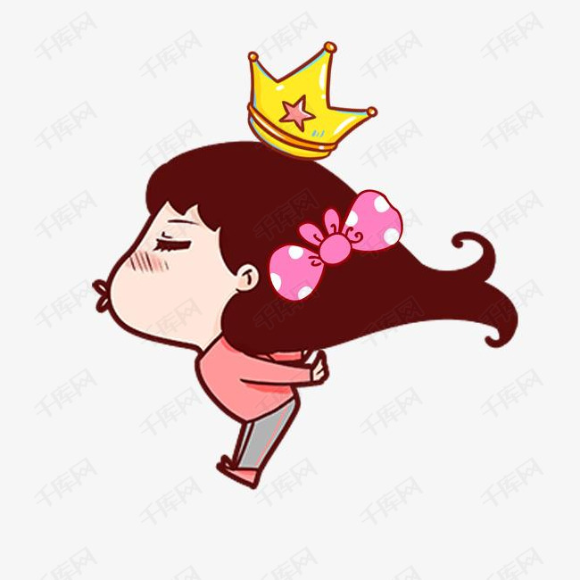 卡通手绘女王女孩的素材免抠卡通手绘女王可爱的美丽的小女孩动漫动画