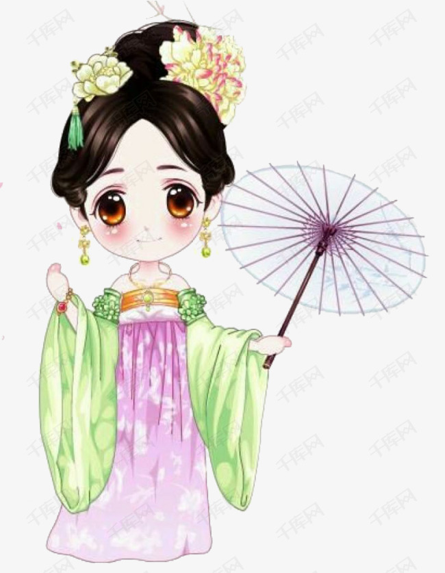 Q版古装美女简笔画