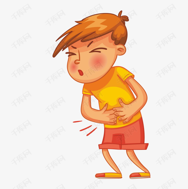 卡通肚子疼png下载