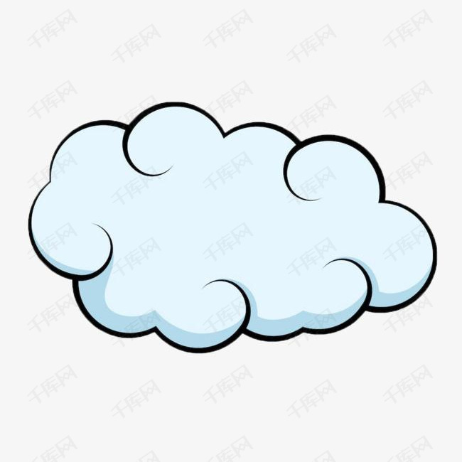 一朵云彩的素材免抠一朵蓝色的云云彩简单卡通淡蓝色纯洁
