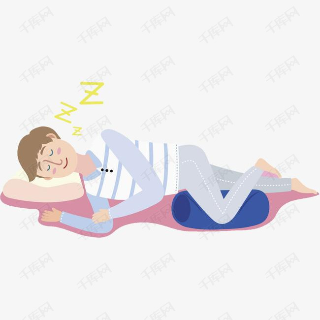 卡通睡觉的男士