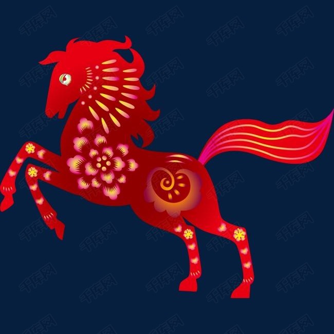 红色的马