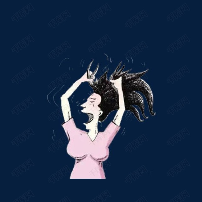 抓狂卡通的素材免抠卡通人物抓狂卡通插画海报ppt表情