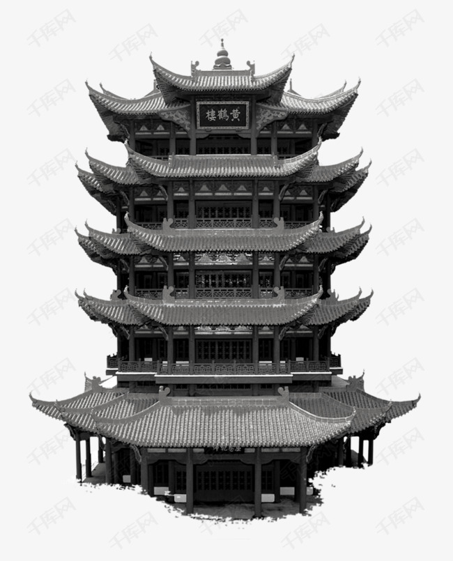 滕王阁 楼塔 水墨阁楼