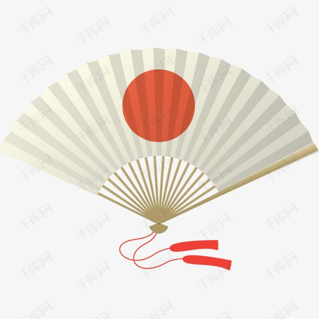 卡通日本扇子装饰图案