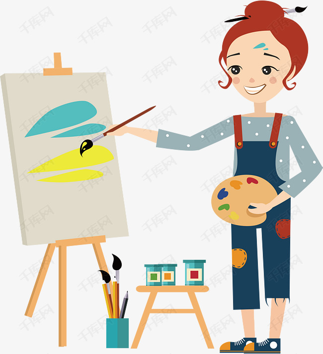 画画png下载的素材免抠卡通画画卡通人物人物介绍矢量人物人物插画