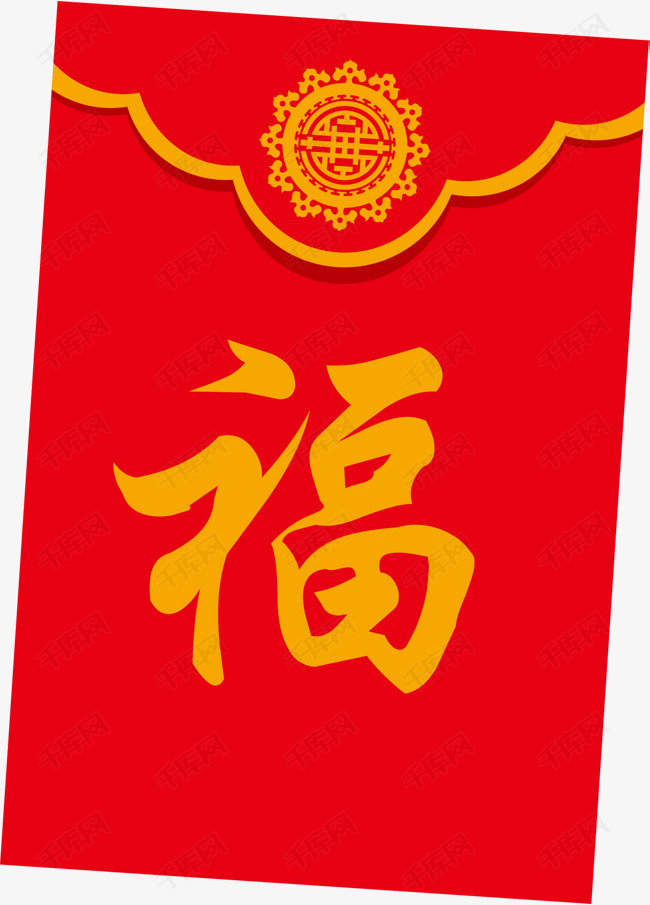 红色福字新年红包素材图片免费下载_高清png_千库网