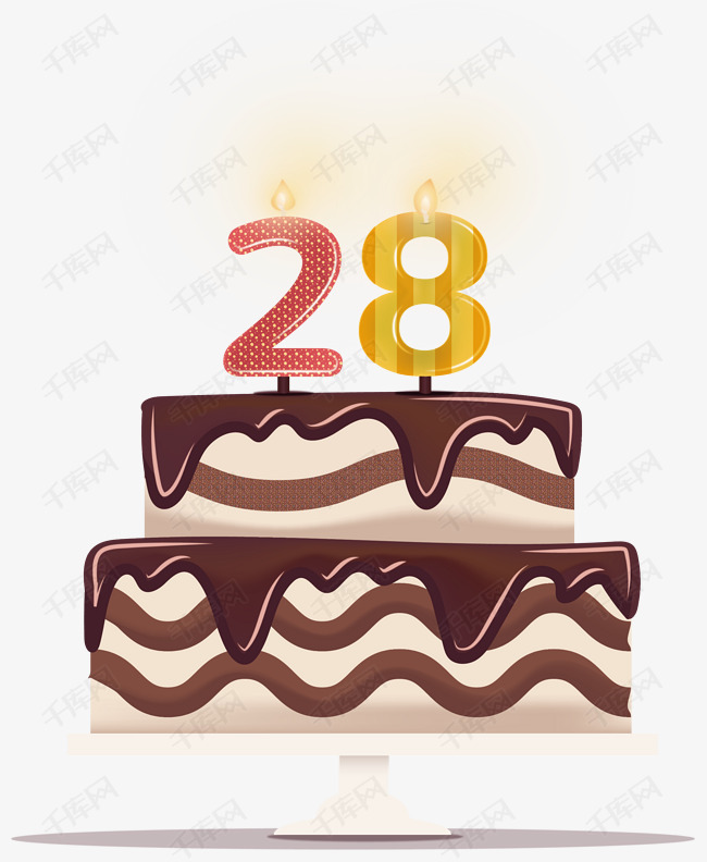 28岁生日蛋糕素材图片免费下载_高清psd