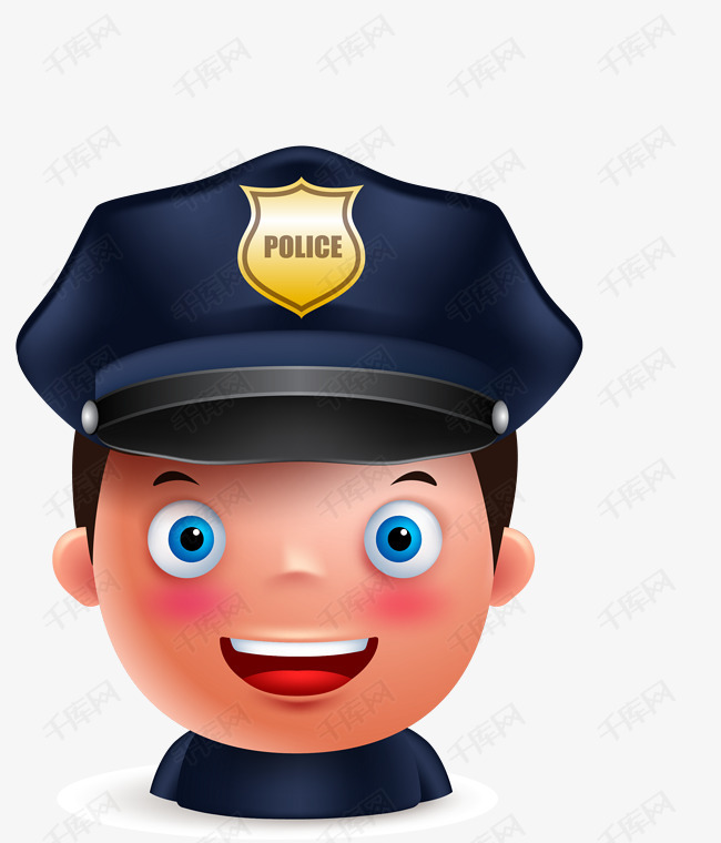 小警察面部表情的素材免抠面部表情小警察民警人民警察刑警警卫