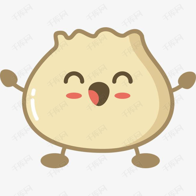 卡通可爱的小包子元素