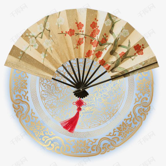 中国风装饰扇子图案