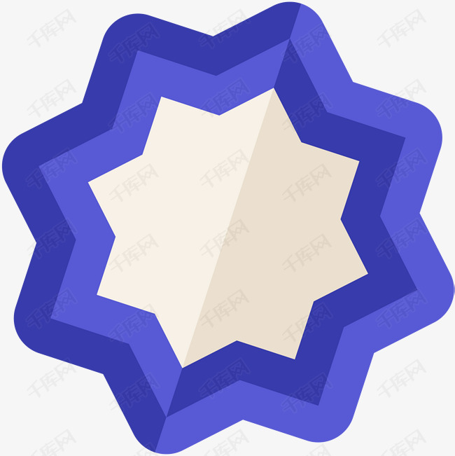 矢量装饰蓝色星星素材的素材免抠矢量图装饰图案八角形星星矢量八角星