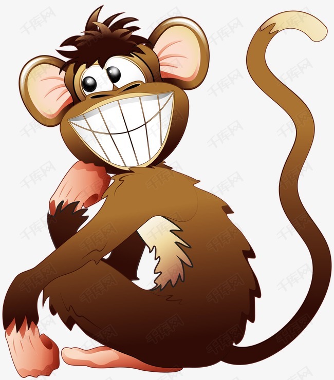 开心的猴子的素材免抠卡通猴子动物monkey小动物动物园