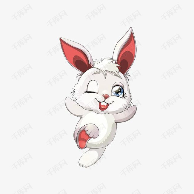 装饰兔子设计图的素材免抠白色底纹卡通兔子设计图装饰图小动物白兔