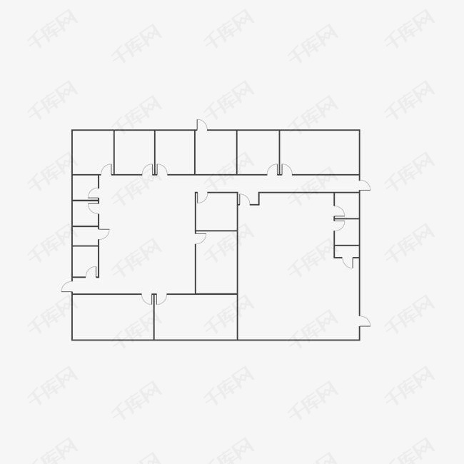 手绘户型图的素材免抠户型图手绘矢量图装饰矢量装饰装饰画