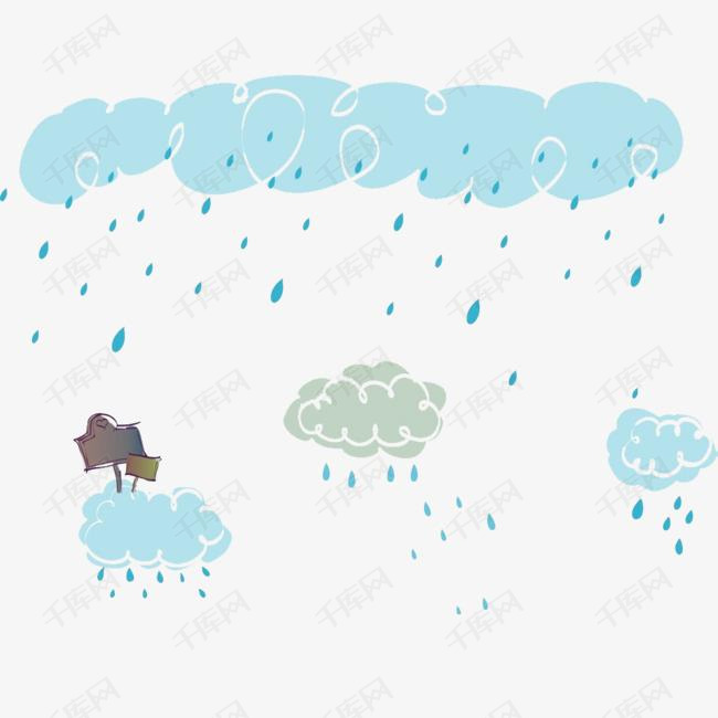           手绘雨水  