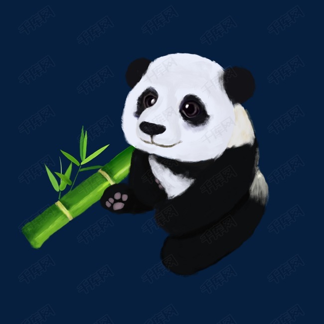 手绘可爱国宝大熊猫