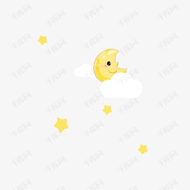 卡通月亮星星