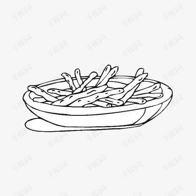小吃零食简笔画食物