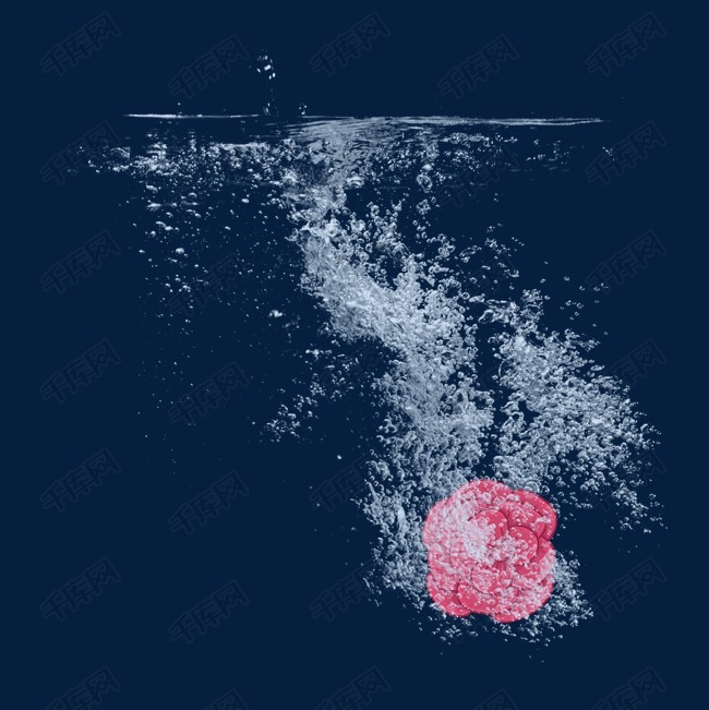 花朵掉进水里效果png素材