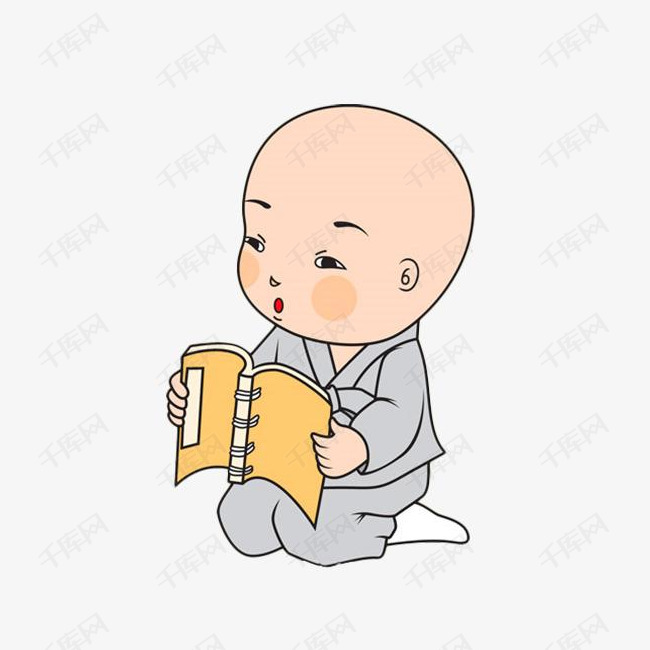 卡通手绘小和尚