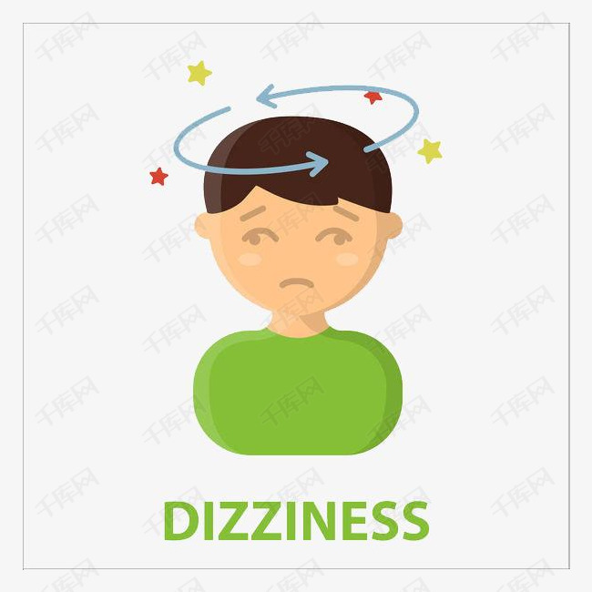 头部犯晕的男孩