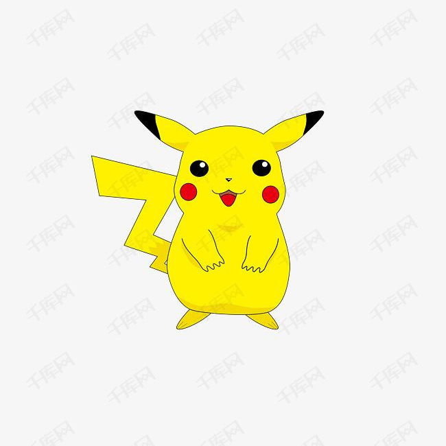 皮卡丘矢量图的素材免抠壁纸皮卡丘黄色萌萌哒宠物动物