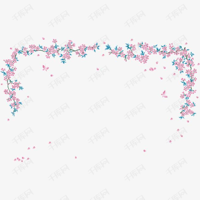 矢量手绘花藤边框