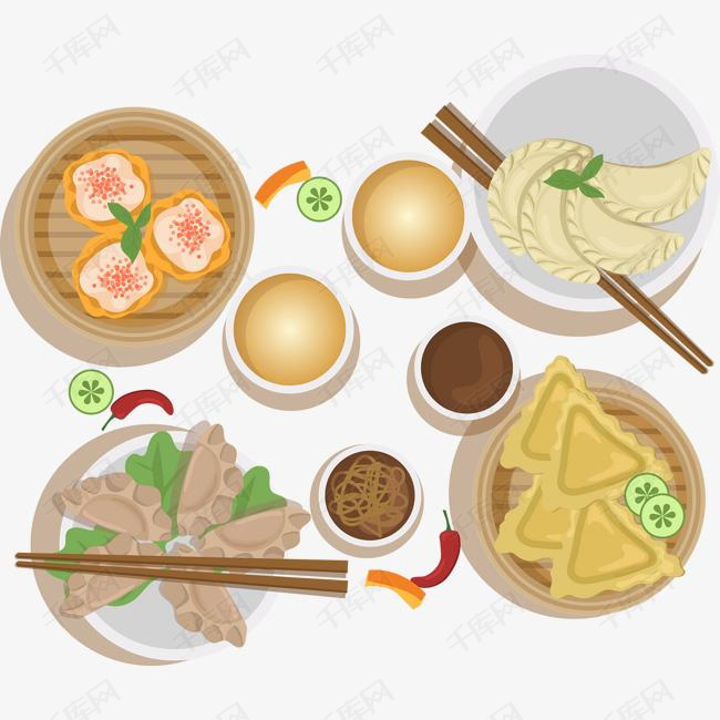 手绘中国菜美食插画