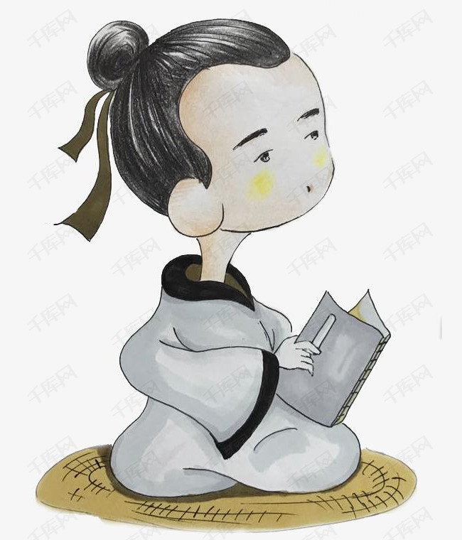 古代小书童手绘图