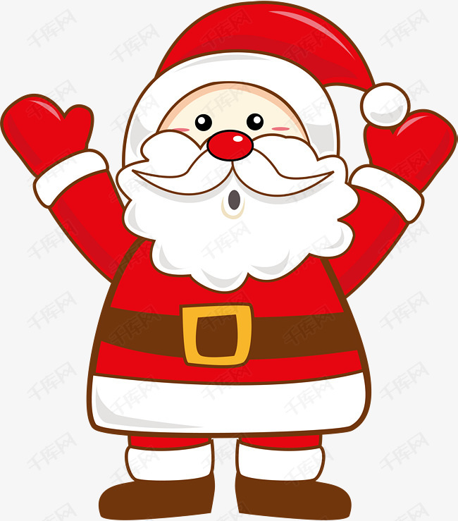 红色卡通圣诞老人素材图片免费下载_高清png_千库网