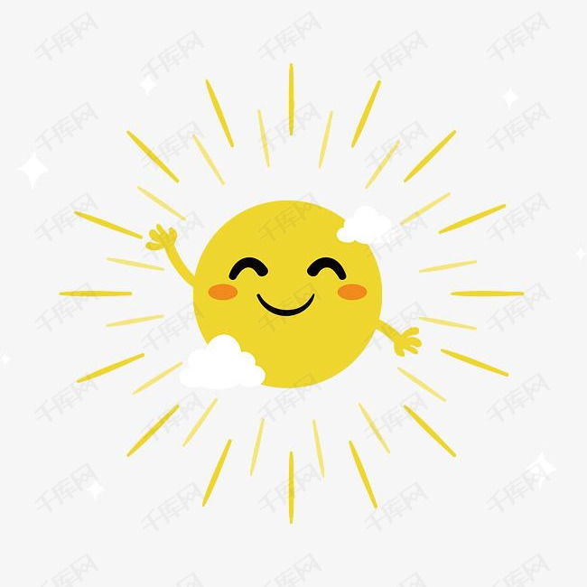 金色太阳表情插画的素材免抠金色太阳太阳表情金色插画卡通阳光