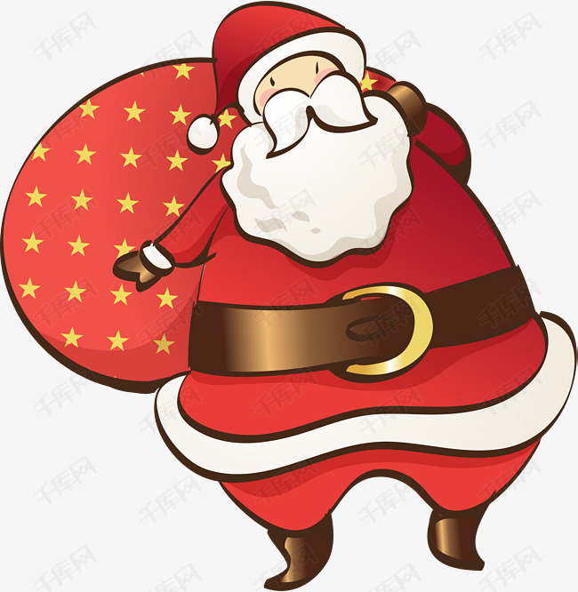红色卡通圣诞老人素材图片免费下载_高清png_千库网