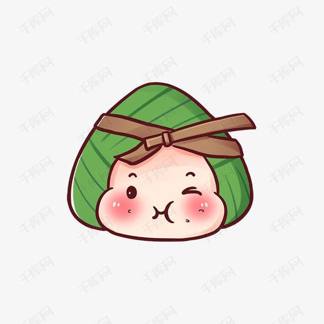 卡通鬼脸可爱小粽子