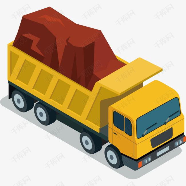 矢量图黄色的大卡车的素材免抠矢量图货车卡车玩具黄色交通工具