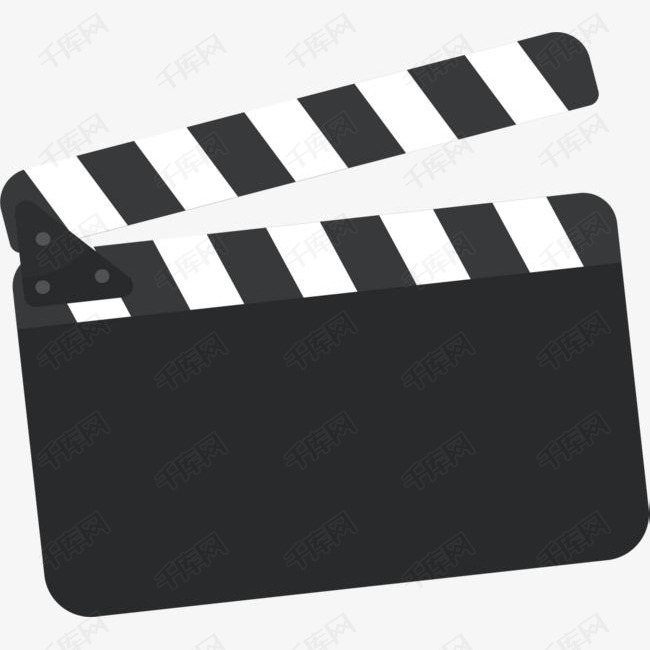 黑色卡通电影场记板素材图片免费下载_高清png_千库网