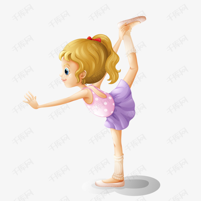 手绘跳舞女孩png下载