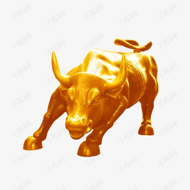 金融金牛的素材免抠金融金牛牛市股市金色