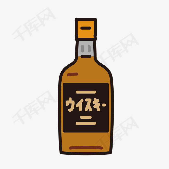 矢量手绘卡通精品白酒免抠图png
