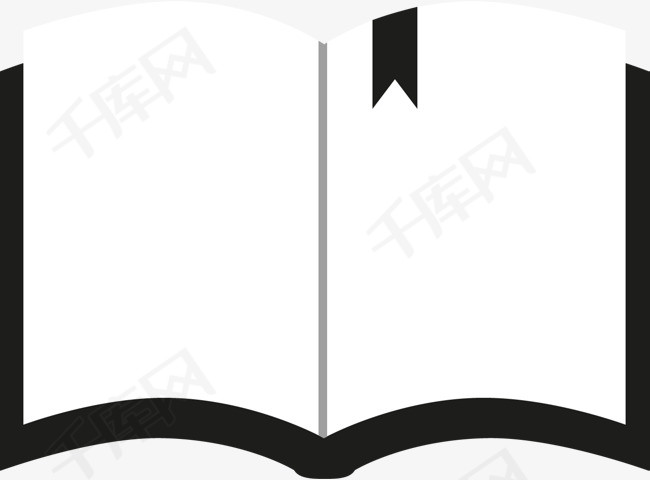 翻页矢量卡通书签书本