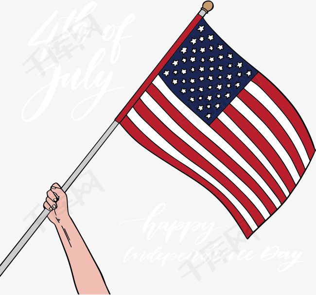 美国国旗矢量图下载卡通美国国旗卡通插图创意卡通插图png图下载