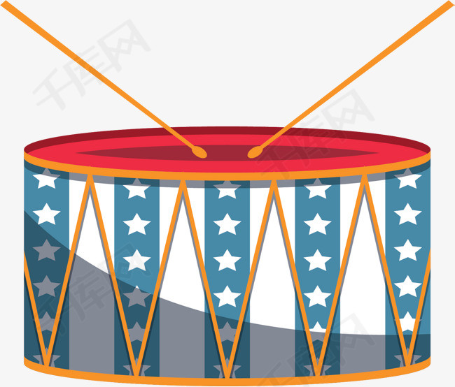 卡通小鼓矢量图下载