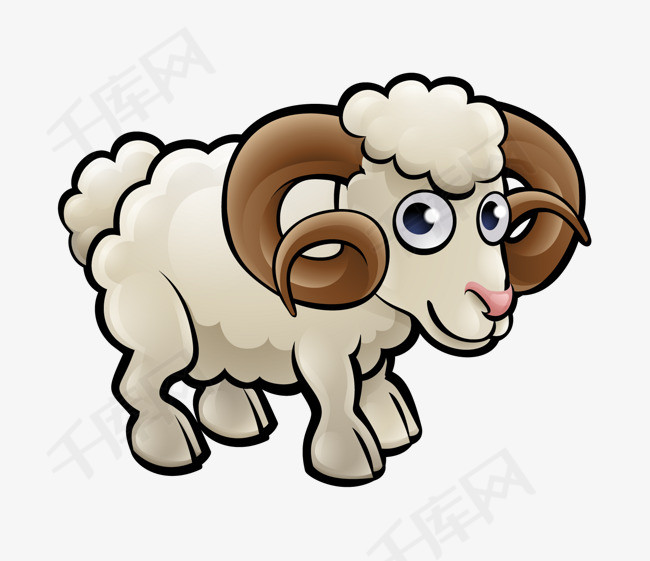 卡通版的山羊动物素材图片免费下载_高清png_千库网