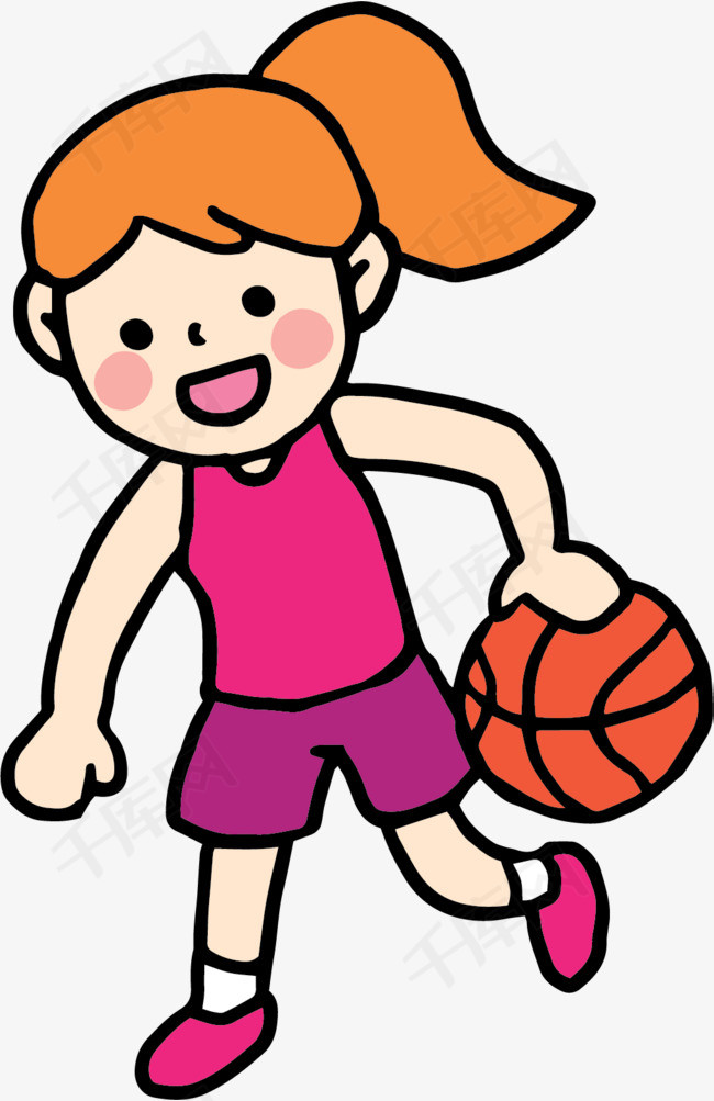 全民健身打篮球女孩